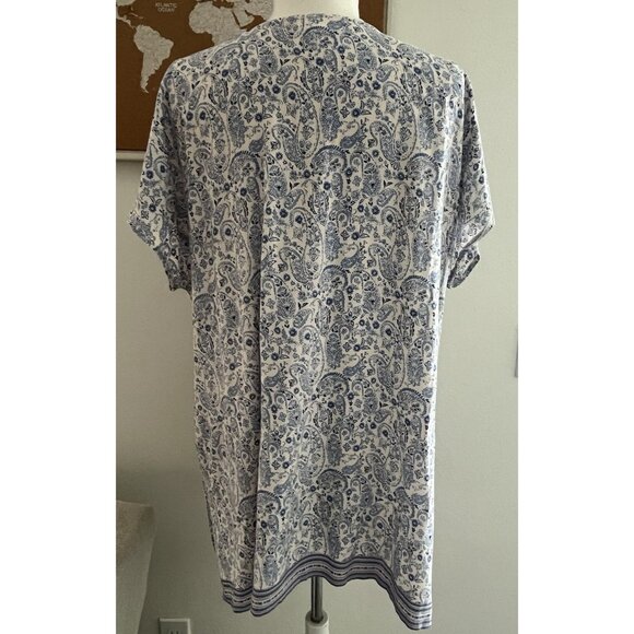 J. Jill Size Large Tunic Top Boho Hippie Festival NEW casual tassels embroidered - Picture 8 of 11